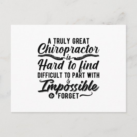 Chiropractic Truly Great Chiropractor Spine Chiro Briefkaart (Voorkant)