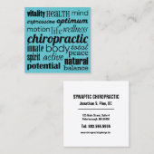 Chiropractic Word Collage Chiropractic Vierkante Visitekaartje (Voorkant / Achterkant)