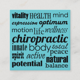 Chiropractic Word Collage Chiropractic Vierkante Visitekaartje