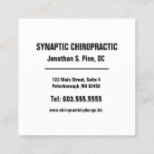 Chiropractic Word Collage Chiropractic Vierkante Visitekaartje (Achterkant)