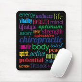 Chiropractic Word Collage Mousepad Muismat (Met muis)
