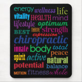 Chiropractic Word Collage Mousepad Muismat (Voorkant)