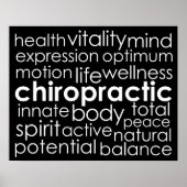 Chiropractic Word Collage Poster (Voorkant)