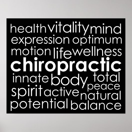 Chiropractic Word Collage Poster (Voorkant)