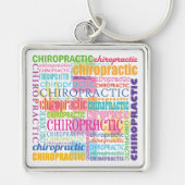 Chiropractic Word Collage Sleutelhanger (Voorkant)