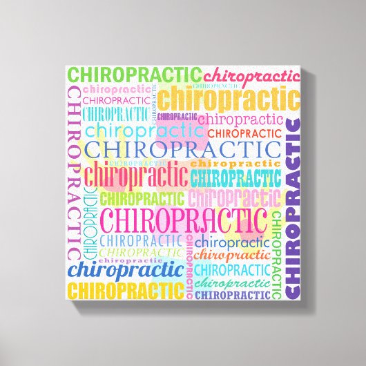 Chiropractic Word Collage Wrapped Canvas Afdruk (Voorkant)