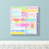 Chiropractic Word Collage Wrapped Canvas Afdruk (Insitu (Houten vloer))