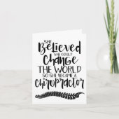 Chiropractie afstuderen kaart, D.C. afstuderen kaa Kaart (Voorkant)