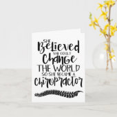 Chiropractie afstuderen kaart, D.C. afstuderen kaa Kaart (Gele Bloem)