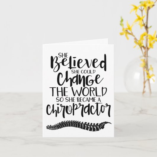 Chiropractie afstuderen kaart, D.C. afstuderen kaa Kaart (Gele Bloem)