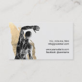 Chiropractie Anatomie Gouden Brushstroke Chiroprac Visitekaartje (Achterkant)