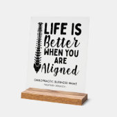 Chiropractie Bedrijfsnaam Chiropractor Kantoor Acryl Bord (Hoek)