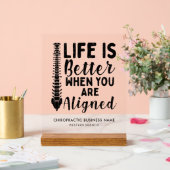 Chiropractie Bedrijfsnaam Chiropractor Kantoor Acryl Bord (Huwelijk)