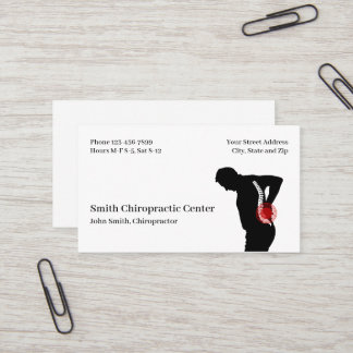 Chiropractie Chiropractie Kliniek Visitekaartje