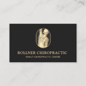 Chiropractie Chiropractor Anatomie Figuur Logo Visitekaartje (Voorkant)
