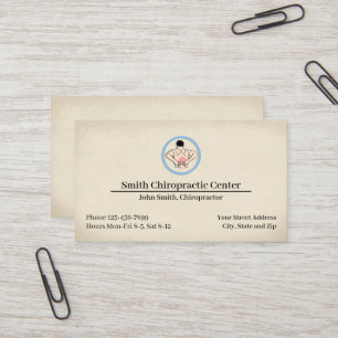 Chiropractie Chiropractor Kliniek Visitekaartje