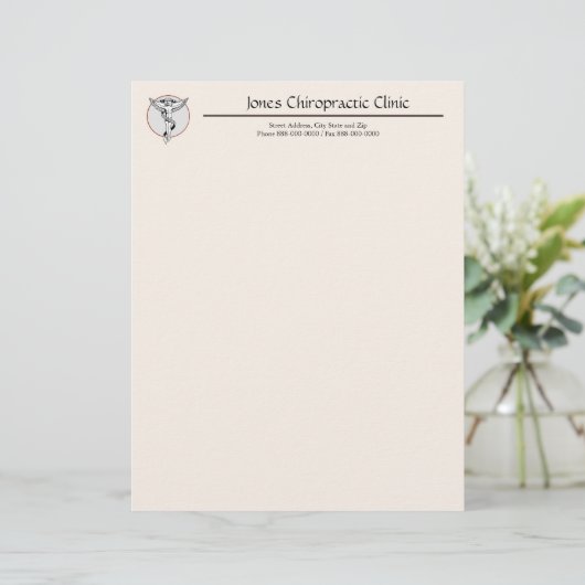 Chiropractie Chiropractor Letterhead Briefhoofd (Staand voorkant)