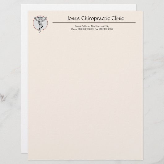 Chiropractie Chiropractor Letterhead Briefhoofd (Voorkant / Achterkant)