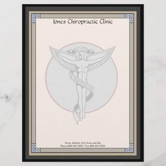 Chiropractie Chiropractor Letterhead Gepersonaliseerd Briefhoofd (Voorkant)