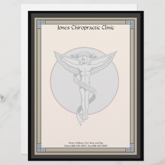 Chiropractie Chiropractor Letterhead Gepersonaliseerd Briefhoofd (Voorkant / Achterkant)