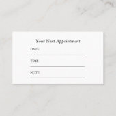 Chiropractie Chiropractor Therapist Plain Blue Afsprakenkaartje (Achterkant)