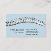 Chiropractie Chiropractor Therapist Plain Blue Afsprakenkaartje (Voorkant)