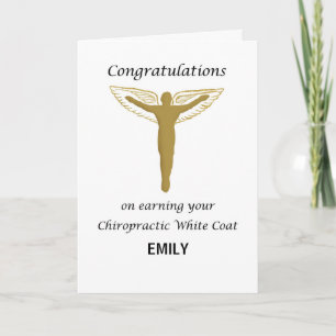 Chiropractie Custom School Naam Witte Jas Ceremon Kaart
