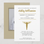 Chiropractie Dokter Afstuderen Aankondigingssymboo Aankondiging (Voorkant / Achterkant)