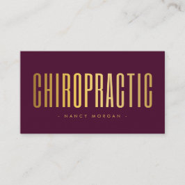 Chiropractie Foto Qr Code Bourgondië en Goud Visitekaartje