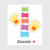 Chiropractie handen en wervelkolom sticker (Vel)