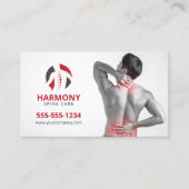 Chiropractie Massagetherapie Chiropractor Rood Visitekaartje (Voorkant)