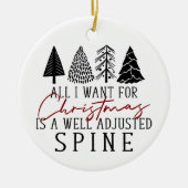 Chiropractie ornament, Chiropractie Kerst,  Keramisch Ornament (Voorkant)