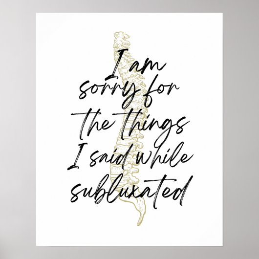 Chiropractie poster, chiropractor cadeau, chiro  poster (Voorkant)