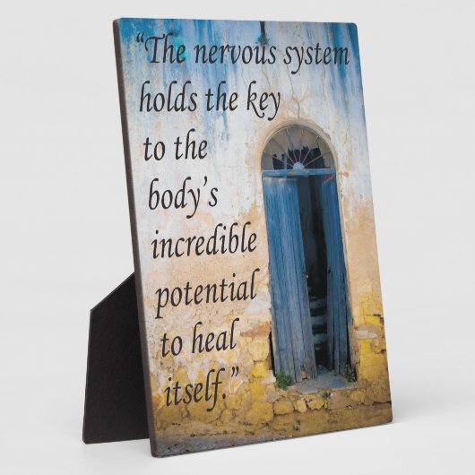 Chiropractie Sleutel tot Gezondheid Easel Fotoplaat (Zijkant)