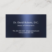 Chiropractie Spine Logo Navy Blauw Chiropractor Visitekaartje (Achterkant)