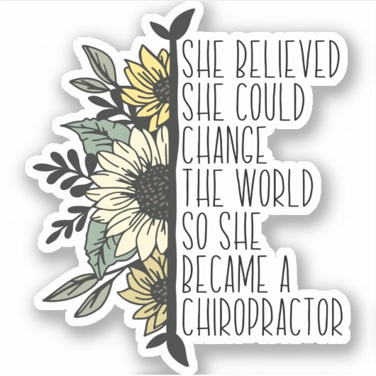 Chiropractie Sticker, Chiropractor, Chiro Student, Sticker (Voorkant)