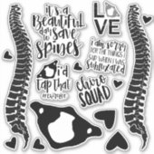 Chiropractie Stickers, Chiropractor, Laptop Sticker (Voorkant)