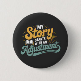 Chiropractie Student Motivatie Spine Quote Ronde Button 5,7 Cm