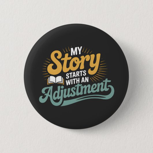 Chiropractie Student Motivatie Spine Quote Ronde Button 5,7 Cm (Voorkant)