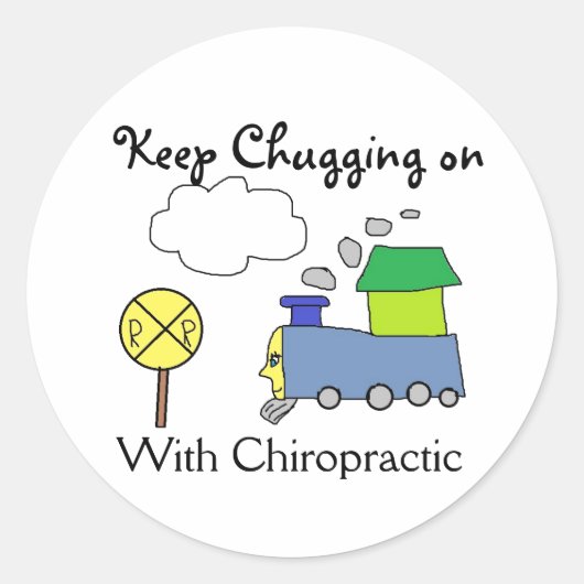 Chiropractie Trein Stickers (Voorkant)