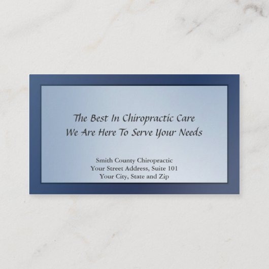 Chiropractie Visitekaartje (Achterkant)
