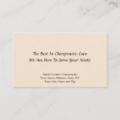Chiropractie Visitekaartje (Achterkant)