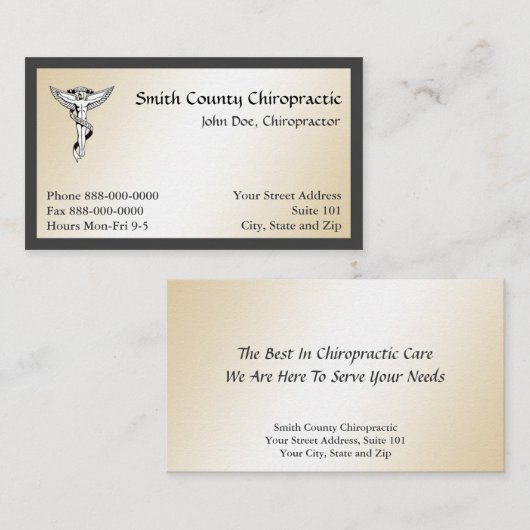 Chiropractie Visitekaartje (Voorkant / Achterkant)