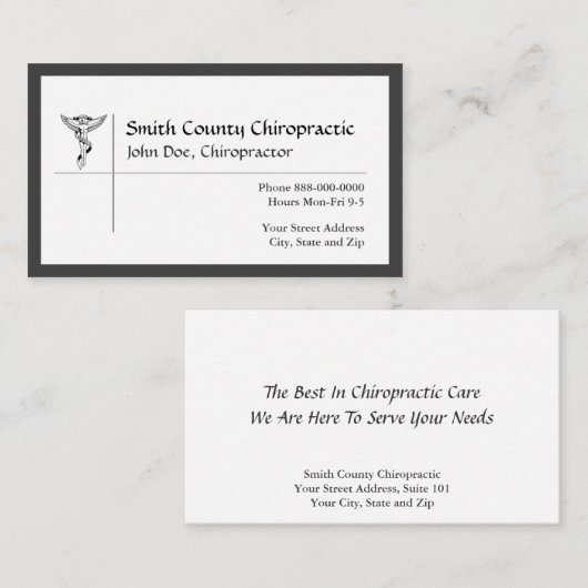 Chiropractie Visitekaartje (Voorkant / Achterkant)