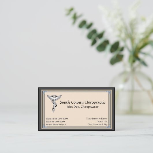 Chiropractie Visitekaartje (Staand voorkant)