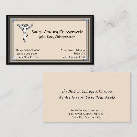 Chiropractie Visitekaartje (Voorkant / Achterkant)