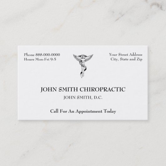 Chiropractie Visitekaartje (Voorkant)