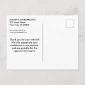 Chiropractisch bedankt briefkaart (Achterkant)