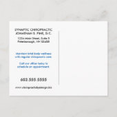 CHIROPRACTISCH {bijwerkingen} Reactivering Herinne Briefkaart (Achterkant)