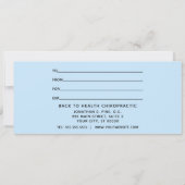 Chiropractisch Blue Spine Holiday Cadeaucertificaa (Achterkant)